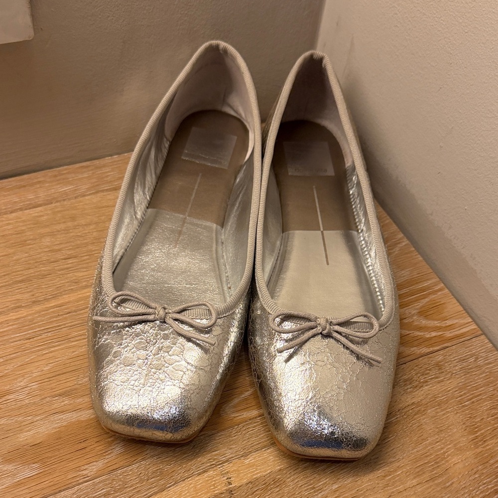 Dolce Vita Silver Ballet Flats